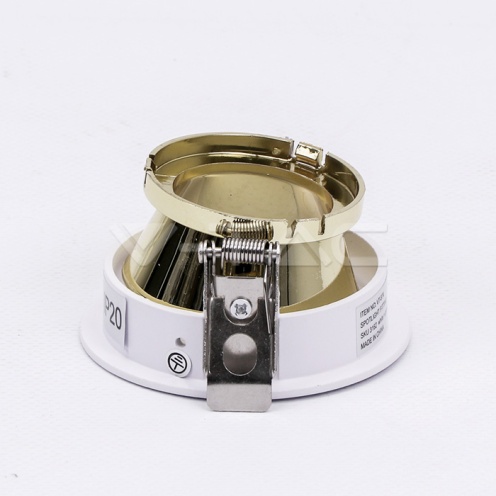 GU10 Отливка Кръг Бяло+Златно VT-874 - изглед 2 - rZ commerce GU10 Отливка Кръг Бяло+Златно VT-874 - изглед 2