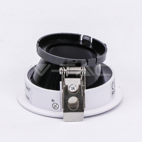 GU10 Отливка Кръг Бяло+Черно VT-874 - изглед 2