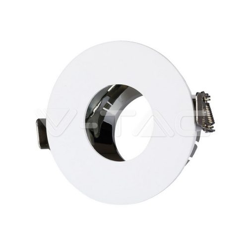 GU10 Отливка Кръг Бяло+Хром VT-873 - изглед 1