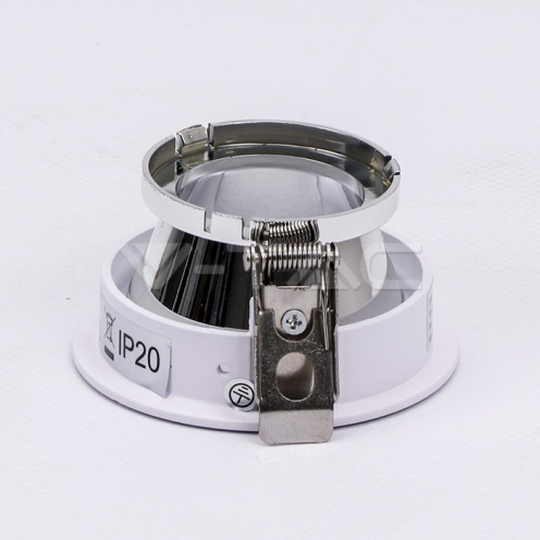 GU10 Отливка Кръг Бяло+Хром VT-873 - изглед 2