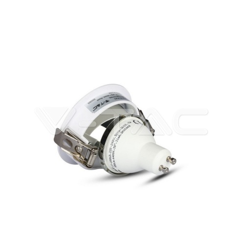 GU10 Отливка Кръг Бяло+Хром VT-873 - изглед 5