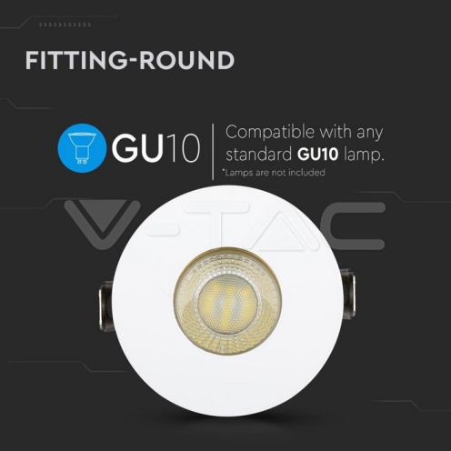 GU10 Отливка Кръг Бяло+Златно VT-873 - изглед 5 - rZ commerce GU10 Отливка Кръг Бяло+Златно VT-873 - изглед 5