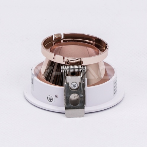 GU10 Отливка Кръг Бяло+Розово Златоно VT-873 - изглед 2