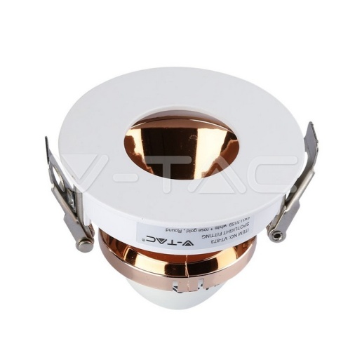 GU10 Отливка Кръг Бяло+Розово Златоно VT-873 - изглед 4