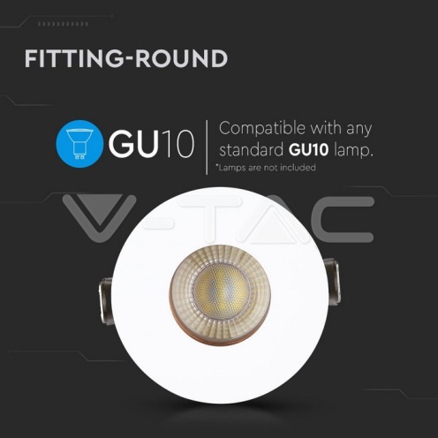 GU10 Отливка Кръг Бяло+Розово Златоно VT-873 - изглед 6