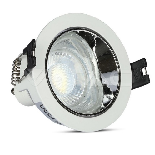 GU10 Отливка Кръг Бяло+Хром VT-872 - изглед 7