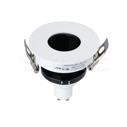 GU10 Отливка Кръг Бяло+Черно VT-873 - изглед 3
