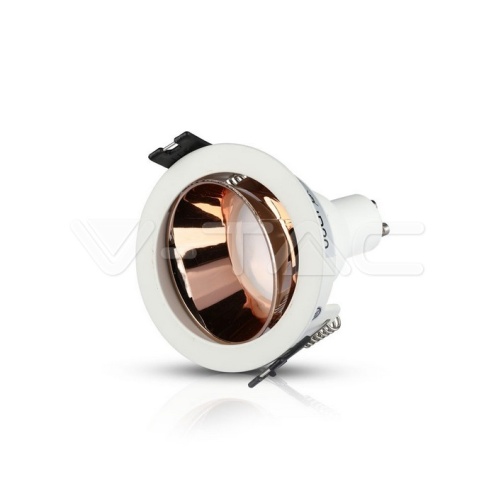 GU10 Отливка Кръг Бяло+Розово Златоно VT-872 - изглед 3