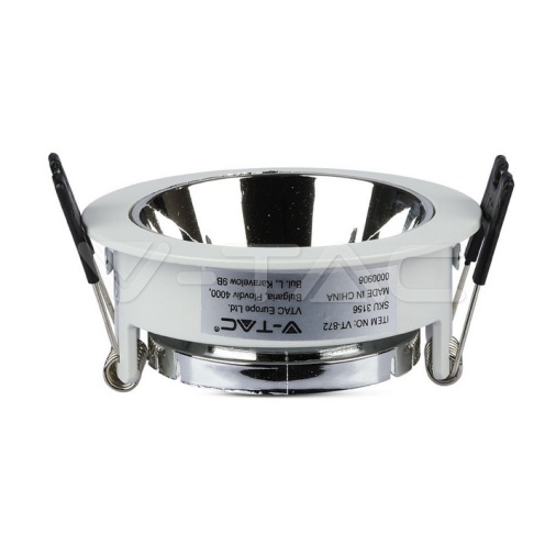 GU10 Отливка Кръг Бяло+Хром VT-872 - изглед 3