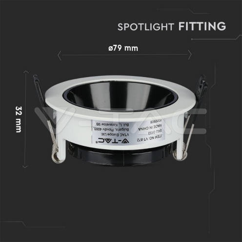 GU10 Отливка Кръг Бяло+Черно VT-872 - изглед 10 - rZ commerce GU10 Отливка Кръг Бяло+Черно VT-872 - изглед 10