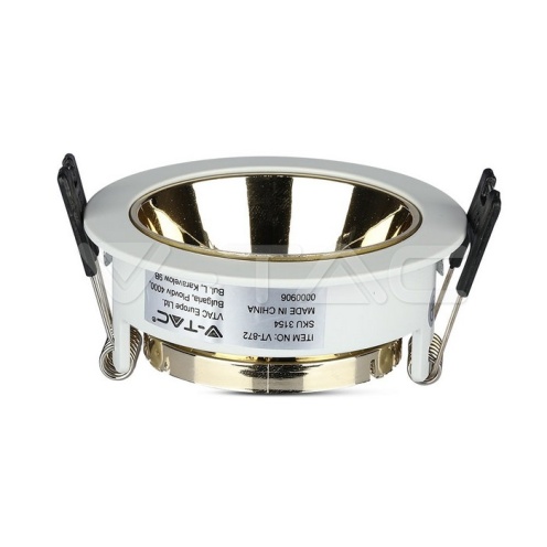 GU10 Отливка Кръг Бяло+Златно VT-872 - изглед 4
