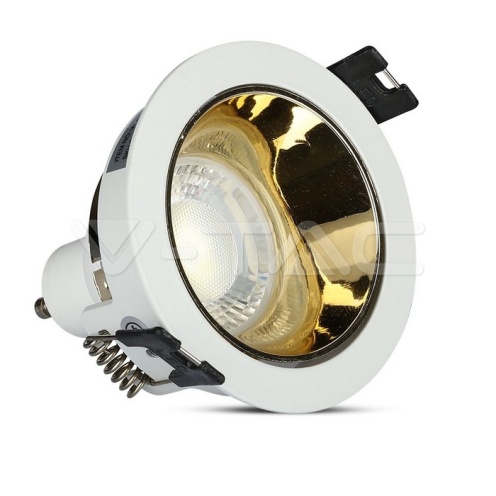 GU10 Отливка Кръг Бяло+Златно VT-872 - изглед 7
