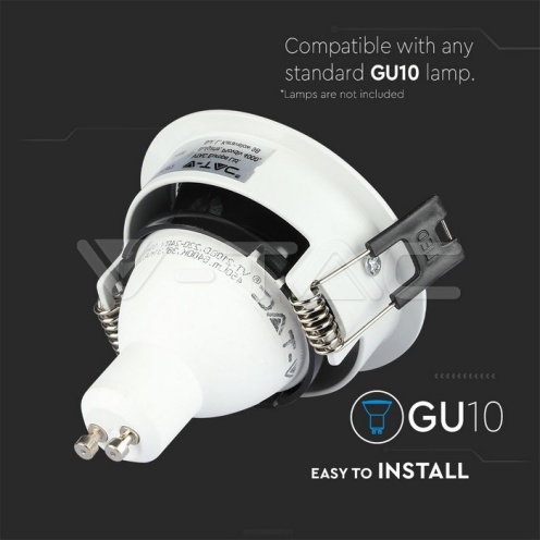 GU10 Отливка Кръг Бяло+Черно VT-872 - изглед 9 - rZ commerce GU10 Отливка Кръг Бяло+Черно VT-872 - изглед 9