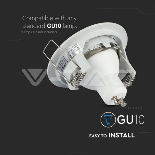 GU10 Корпус Луна Кръгла Бяла Статична - изглед 11 - rZ commerce GU10 Корпус Луна Кръгла Бяла Статична - изглед 11