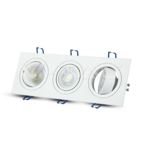 3*GU10 Корпус Луна Квадрат Бяла - изглед 3 - rZ commerce 3*GU10 Корпус Луна Квадрат Бяла - изглед 3