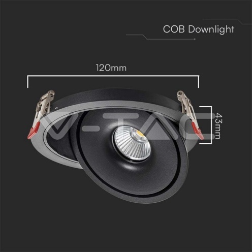 12W LED COB Луна 3 в 1 Черно Тяло - изглед 7 - rZ commerce 12W LED COB Луна 3 в 1 Черно Тяло - изглед 7