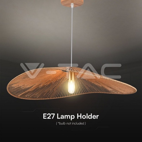 LED Пендел Дизайн Кафяво Тяло D800*H160 E27 - изглед 3