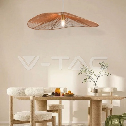 LED Пендел Дизайн Кафяво Тяло D800*H160 E27 - изглед 5