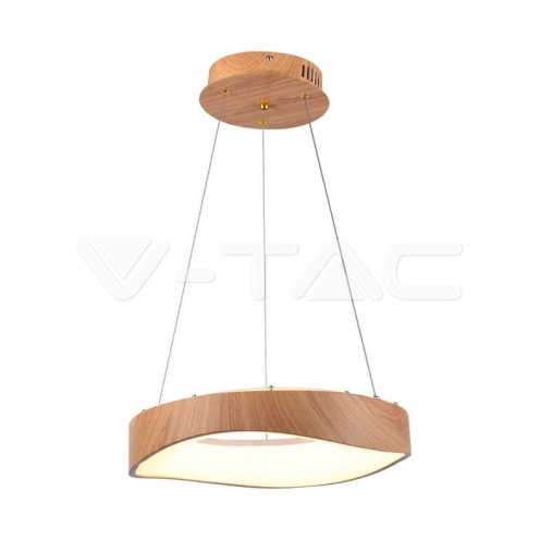 18W LED Пендел Дизайн Дърво+Бяло Тяло D400 - изглед 1