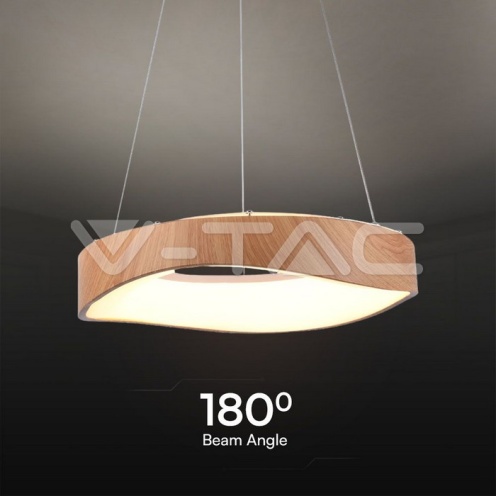18W LED Пендел Дизайн Дърво+Бяло Тяло D400 - изглед 3