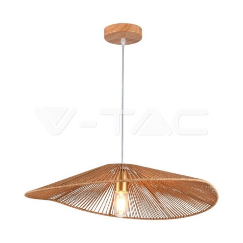 LED Пендел Дизайн Кафяво Тяло D600*H120 E27 - изглед 1