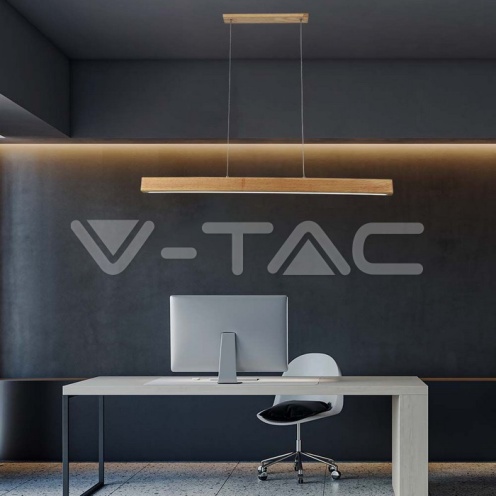 12W LED Висяща Лампа Дърво 4000К - изглед 6