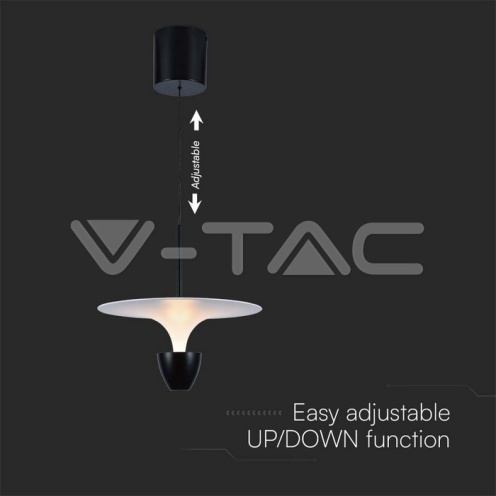 9W LED Висяща Лампа (30*300*1370MM) Бяло + Черно Тяло 3000K Регулируема - изглед 2
