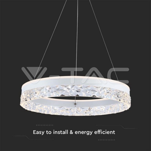LED Осветител 25W Висящ Един Ринг 3000К Бяло Тяло - изглед 2 - rZ commerce LED Осветител 25W Висящ Един Ринг 3000К Бяло Тяло - изглед 2