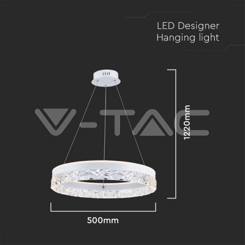 LED Осветител 25W Висящ Един Ринг 3000К Бяло Тяло - изглед 5 - rZ commerce LED Осветител 25W Висящ Един Ринг 3000К Бяло Тяло - изглед 5