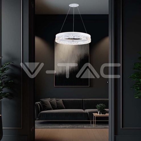 LED Осветител 25W Висящ Един Ринг 3000К Бяло Тяло - изглед 6 - rZ commerce LED Осветител 25W Висящ Един Ринг 3000К Бяло Тяло - изглед 6