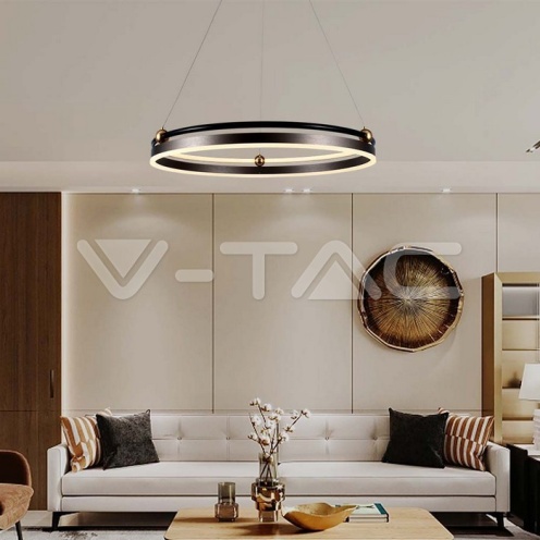 LED Осветител 30W Висящ Един Ринг 3000К Кафе - изглед 7