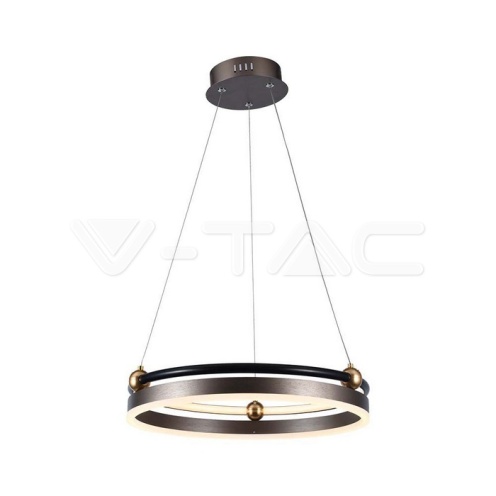 LED Осветител 20W Висящ Един Ринг 3000К Кафе - изглед 1