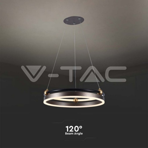 LED Осветител 20W Висящ Един Ринг 3000К Кафе - изглед 4