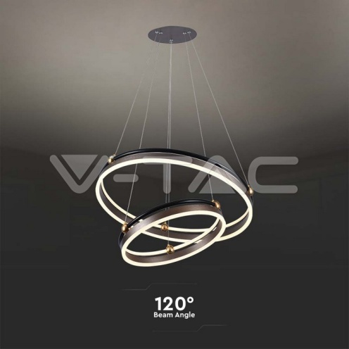 LED Осветител 50W Висящ Двеон Ринг 3000К Кафе - изглед 4