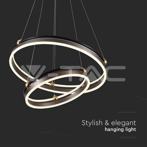 LED Осветител 50W Висящ Двеон Ринг 3000К Кафе - изглед 3