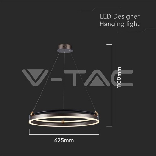LED Осветител 30W Висящ Един Ринг 3000К Кафе - изглед 5