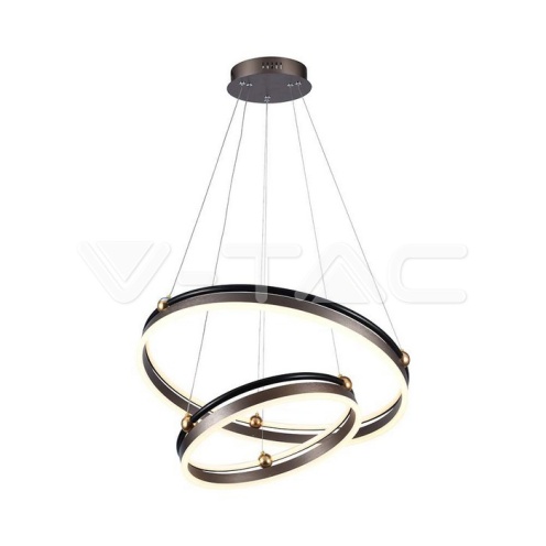 LED Осветител 50W Висящ Двеон Ринг 3000К Кафе - изглед 1