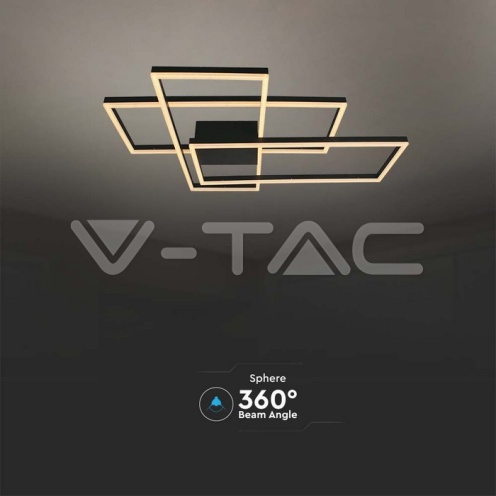 LED Осветител 47W за таван ( L90*W67*9CM) 3000K черно тяло - изглед 4