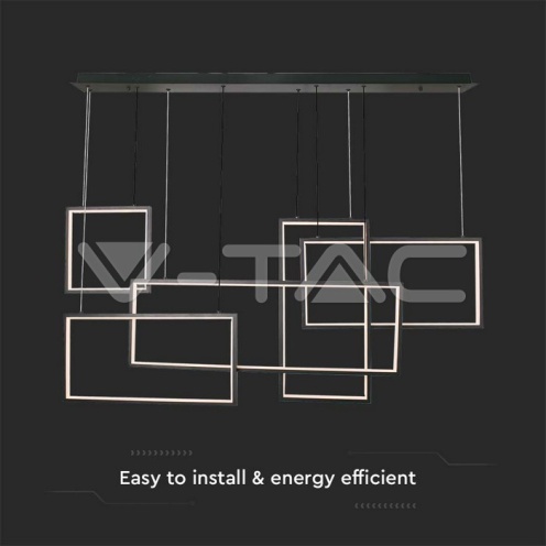 LED Осветител 45W Висящ 120*50*60CM Черно Тяло 3000K 4800lm - изглед 2