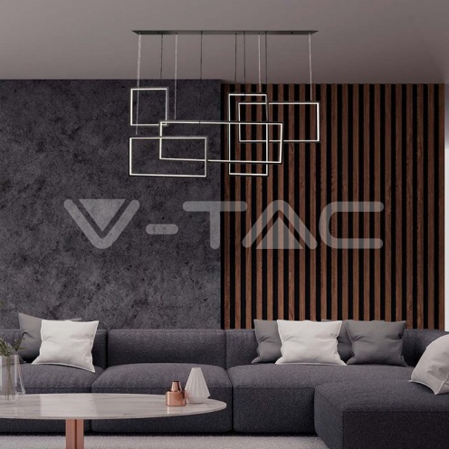 LED Осветител 45W Висящ 120*50*60CM Черно Тяло 3000K 4800lm - изглед 6