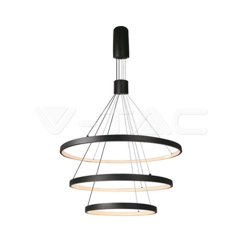 LED Осветител 46W висящ 40*60*80*150см черно тяло 3000K 4900Lm - изглед 1