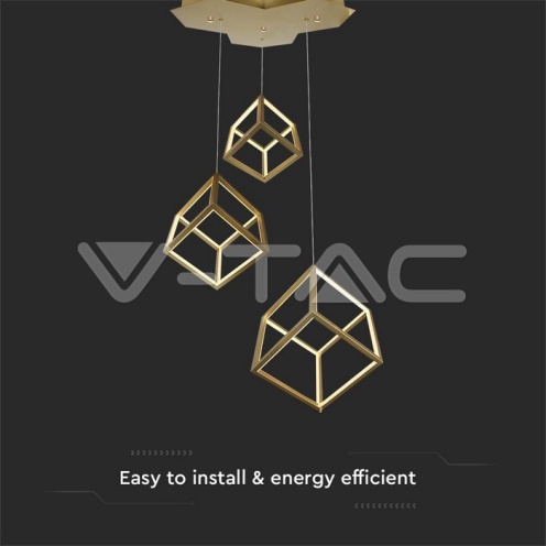 LED Осветител 46W 3000K Златно Тяло 4900lm - изглед 2 - rZ commerce LED Осветител 46W 3000K Златно Тяло 4900lm - изглед 2