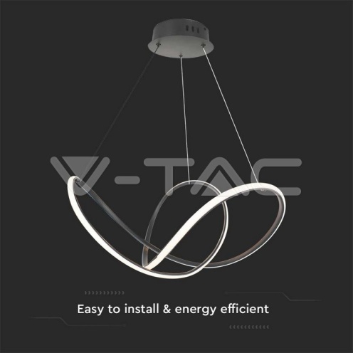 LED Осветител 49W Висящ 70*20CM Черно Тяло 3000K - изглед 2 - rZ commerce LED Осветител 49W Висящ 70*20CM Черно Тяло 3000K - изглед 2
