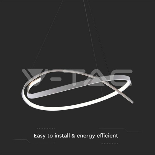 LED Осветител 48W Висящ 800x1200мм Димиращ Бял 3000К - изглед 2