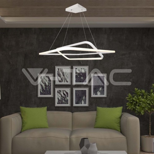 LED Осветител 50W Висящ 600x600x1200мм Димиращ Бял 3000К - изглед 6