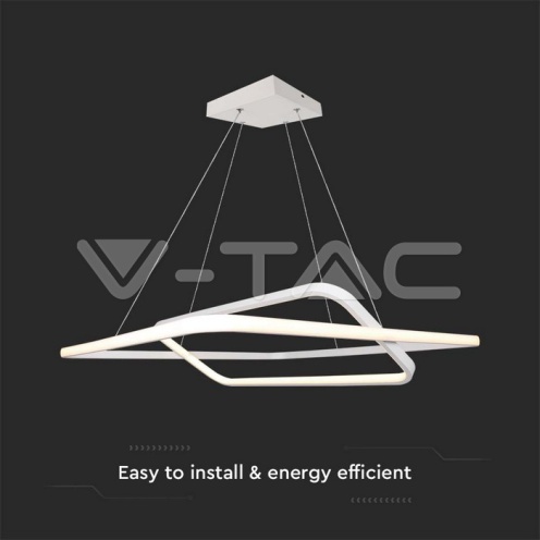 LED полилей 50W 600x600x1200мм димиращ бял 4000К 5150lm - изглед 2