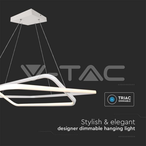 LED полилей 50W 600x600x1200мм димиращ бял 4000К 5150lm - изглед 3