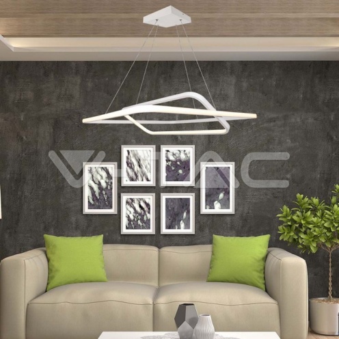 LED полилей 50W 600x600x1200мм димиращ бял 4000К 5150lm - изглед 7