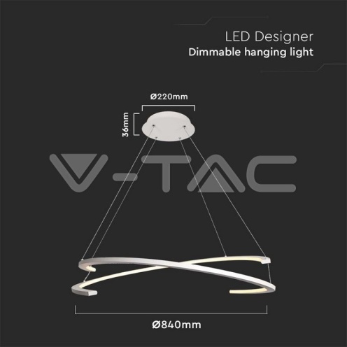 LED Осветител 48W Висящ 800*1200MM Димиращ Бял 4000К - изглед 5 - rZ commerce LED Осветител 48W Висящ 800*1200MM Димиращ Бял 4000К - изглед 5