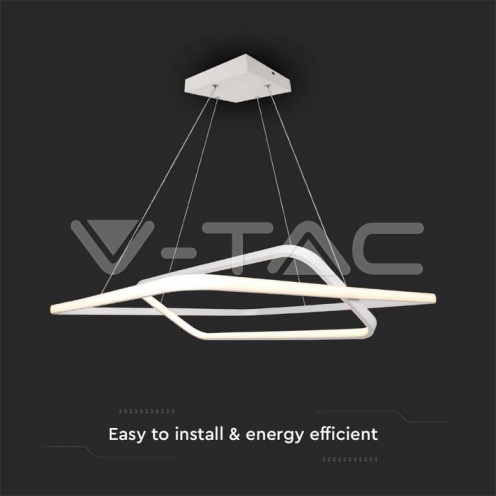 LED Осветител 50W Висящ 600x600x1200мм Димиращ Бял 3000К - изглед 2